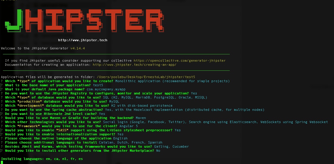 Jhipster Generator Example Image